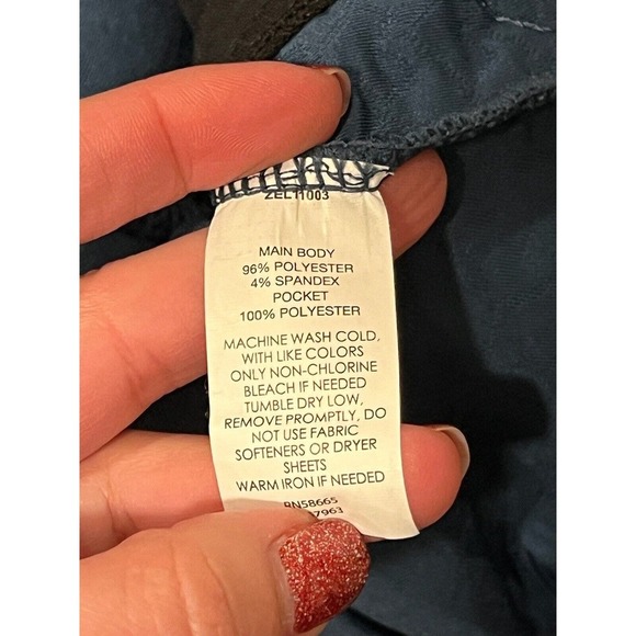 Zella Mens‎ Navy Blue Cowl Neck Hooded Pullover Sweatshirt Size Medium #164 - Picture 6 of 6